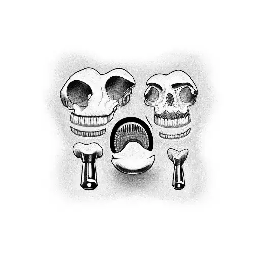 A Portrait Of Your Loved Ones Surrounded By Dental Tools