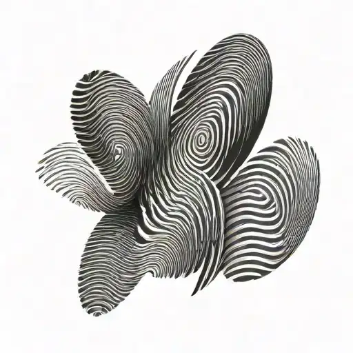 Abstract Representation Of Fingerprints Forming A Unique Pattern