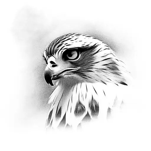 A Fierce Hawk Perched On A Branch