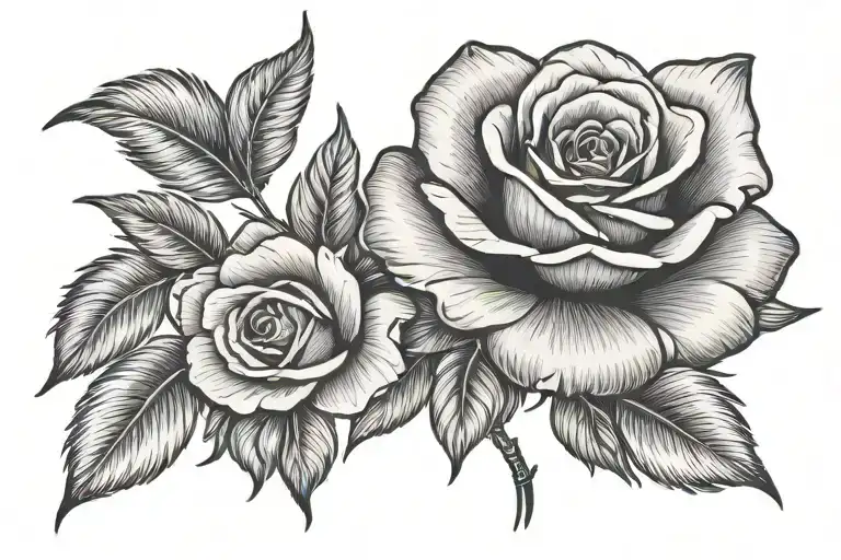 Feather Rose On Stem