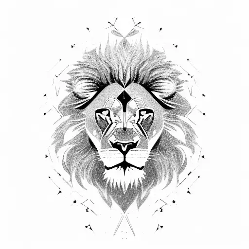 A Soccer Ball Made Up Of Intricate Lion And Wolf Silhouettes