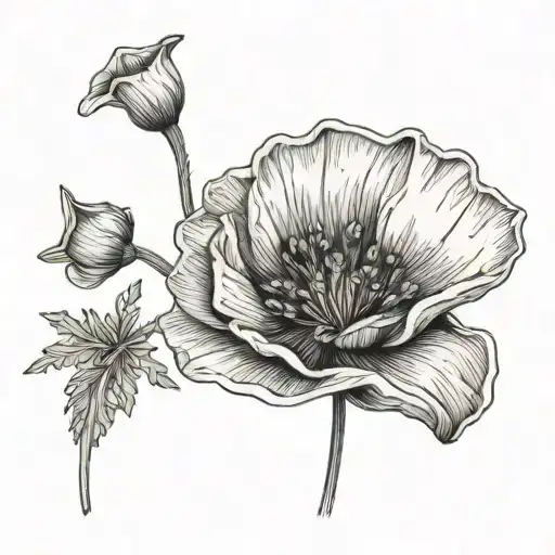 California Poppy Shaped In The Number 299