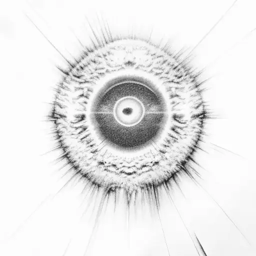 Black And Grey Portrait Of A Supernova