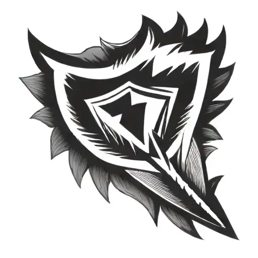 Indian Arrowhead With Bear Claw Marks