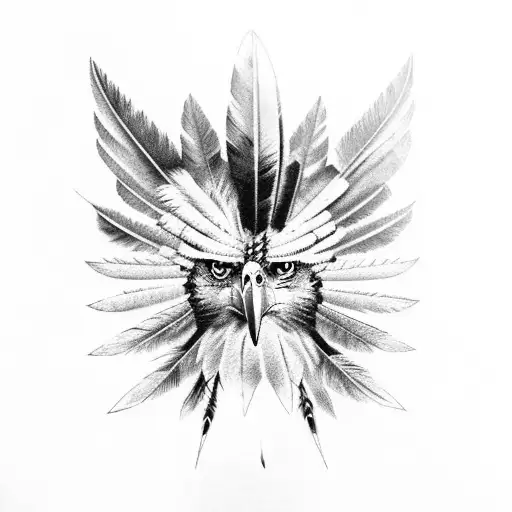 Eagle Indian Warrior Tribal