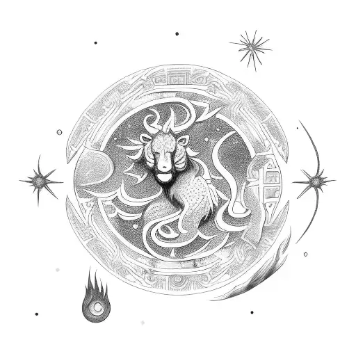 Fire Zodiac Sign Colorful Friendship