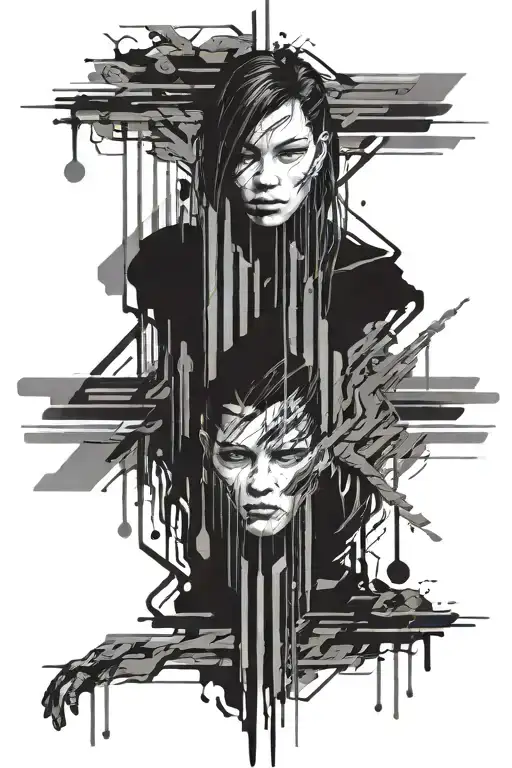 Matrix Paint Stroke Line