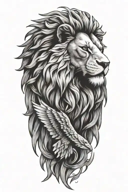 Lion And Eagle