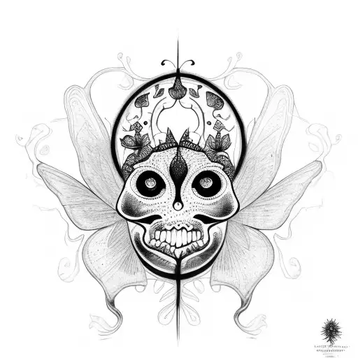 Tree Of Life With Butterfly In Flames