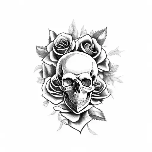 Skull With Roses