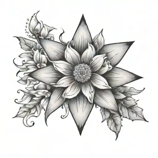 Acanto Flowers And Star In The Middle