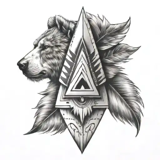 Indian Arrowhead With Bear Claw Marks