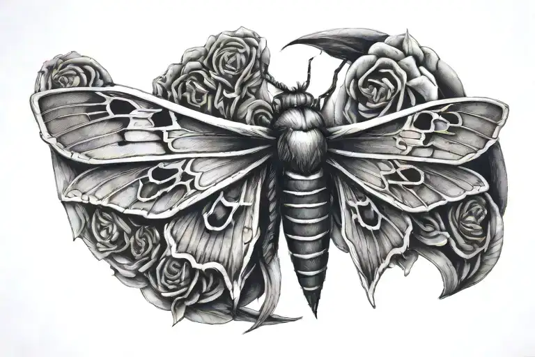 Neo Gothic Death Hawk Moth Resting