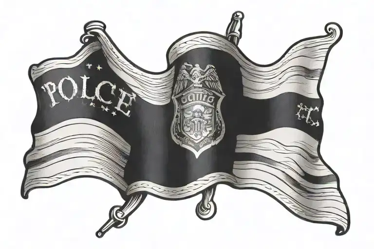 Police Flag Flying