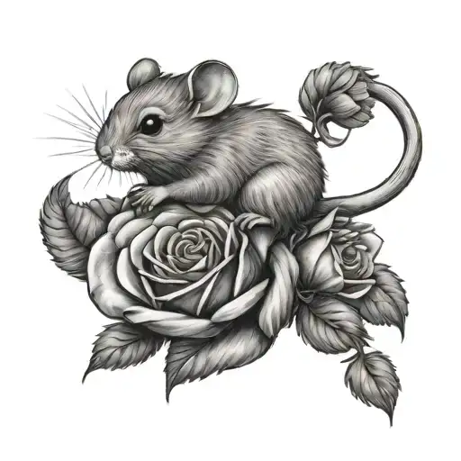 Fluffy Mouse Rose Date