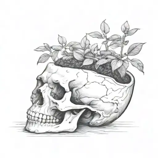 Bonsai Growing Out Of Skull