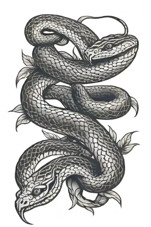Snake Wrapping Around Leg