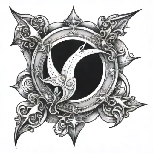 'Princess Symbol Intertwined With Orion's Belt And Stars