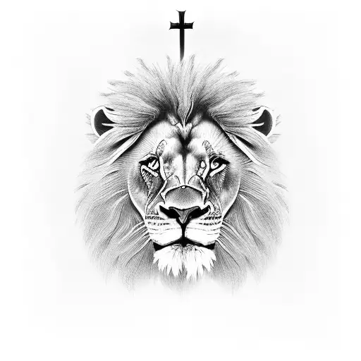 Lion And Cross