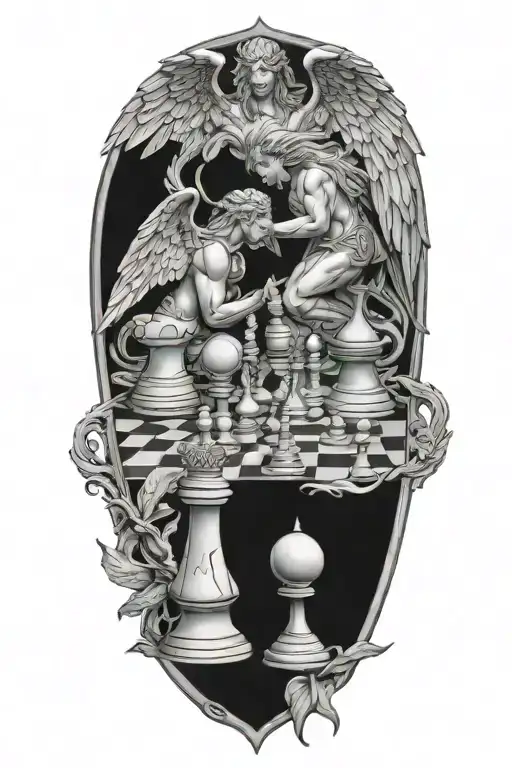 Angel And Demon Chess Board