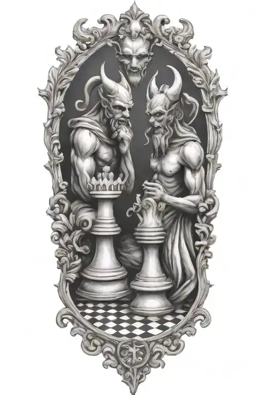 God And Devil Chess Board