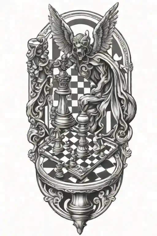 Angel And Demon Chess Board