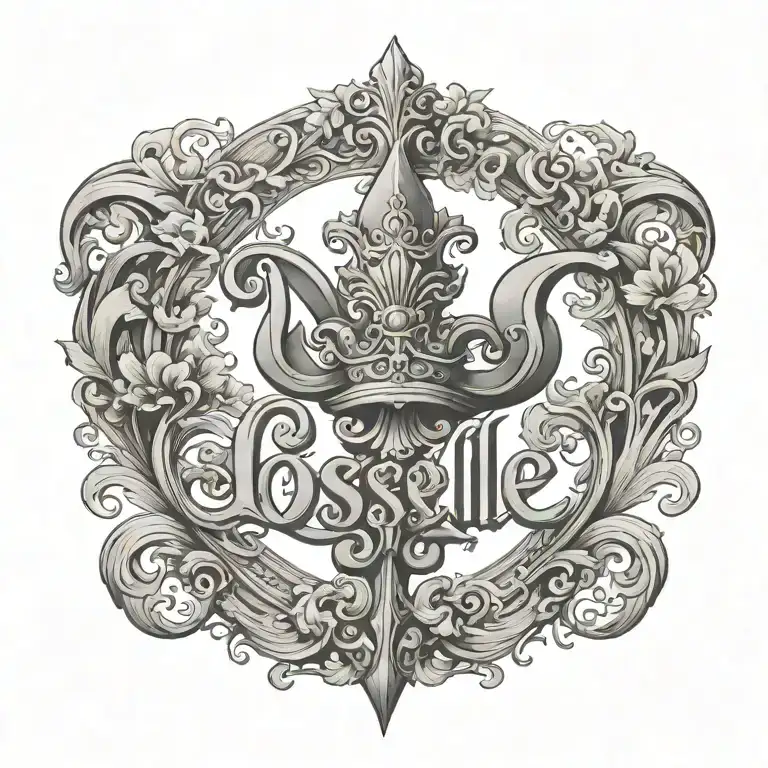 The Word Loiselle With A Flur De Lis