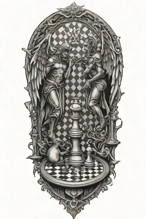 Angel And Demon Chess Board