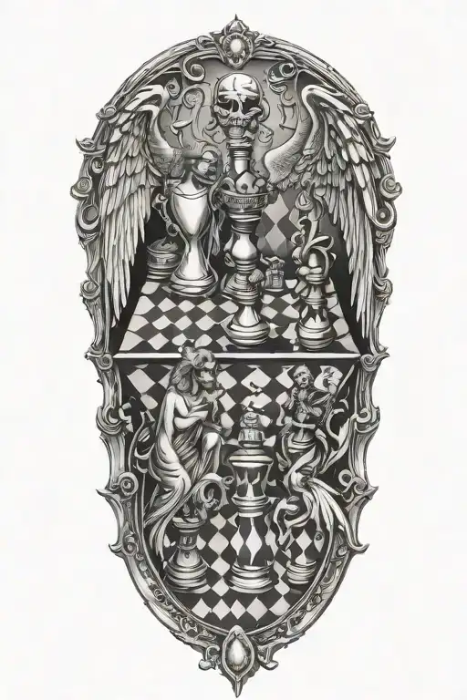 Angel And Demon Chess Board