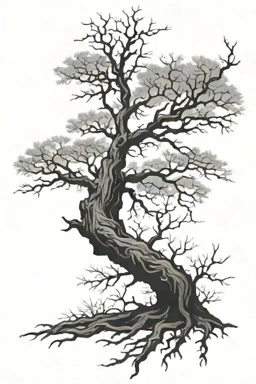 Dead Tree Silhouette Standing