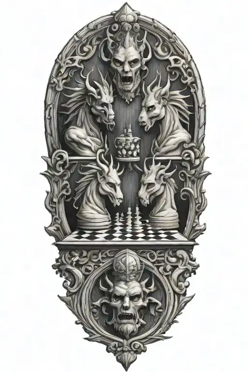 God And Devil Chess Board