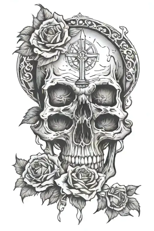 Lighting A Candle To Replace The Sun With Skull