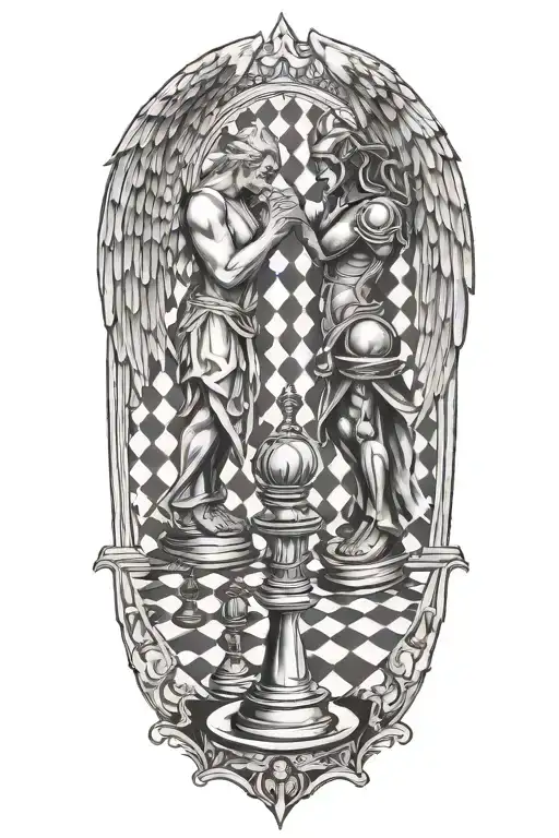Angel And Demon Chess Board