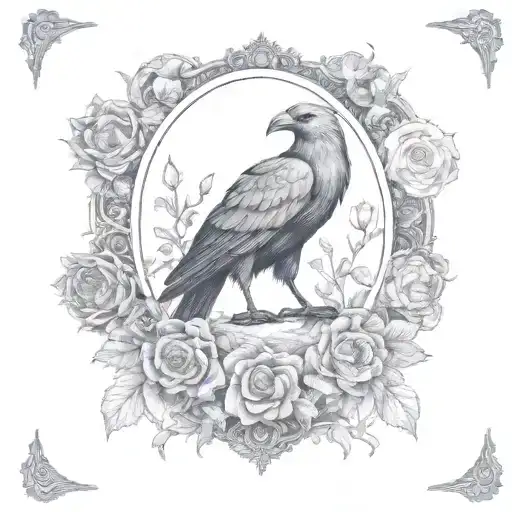 A Gothic-inspired Tarot Card Featuring A Horror-themed Garden