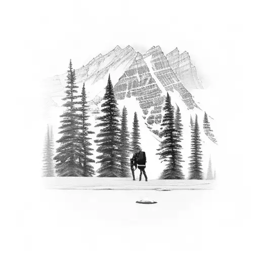 A Backpacker Capturing A Stunning Sunset In Jasper National Park