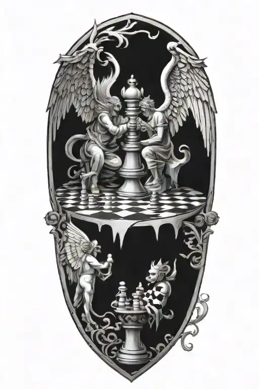 Angel And Demon Chess Board