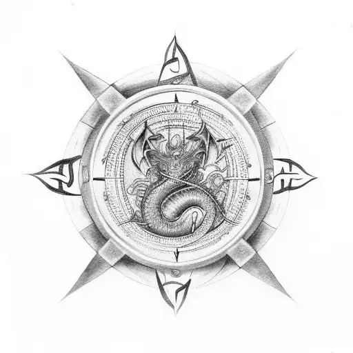 Celtic Dragon Compass Storm