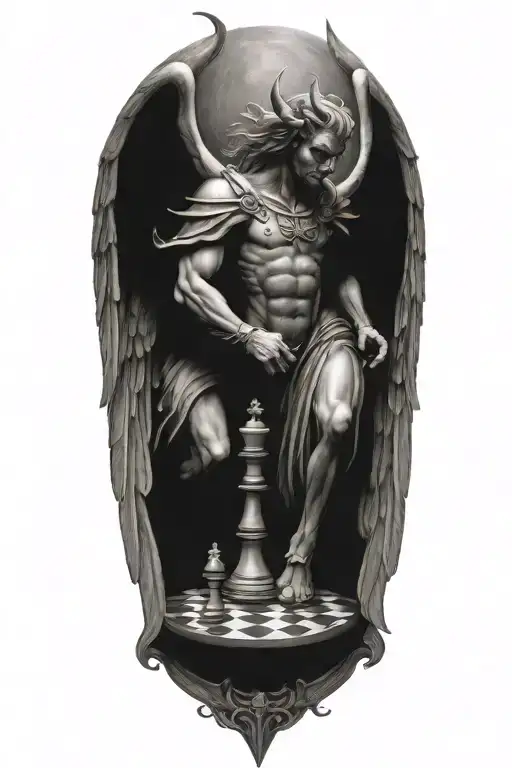 Angel And Demon Chess Board