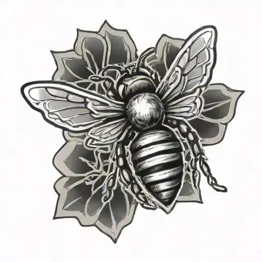 A Paramedic Symbol Intertwined With A Bee