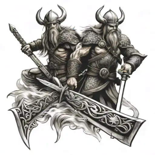 Viking Warrior Boat Swords