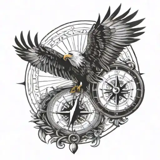 Compass An Eagle Soaring