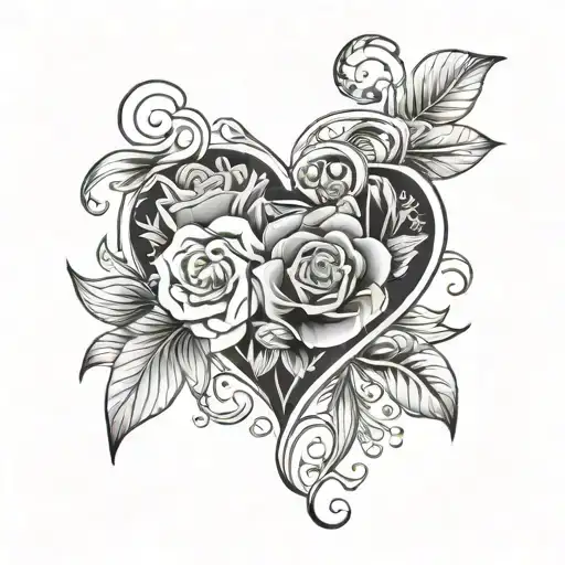 Floral Heart Shape