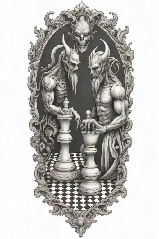 God And Devil Chess Board