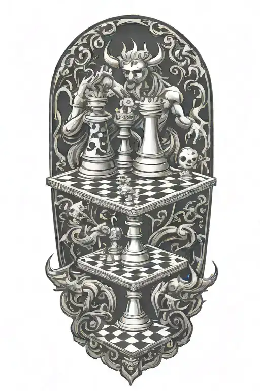 God And Devil Chess Board