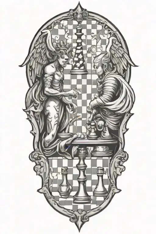 Angel And Demon Chess Board