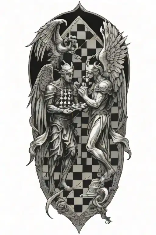 Angel And Demon Chess Board