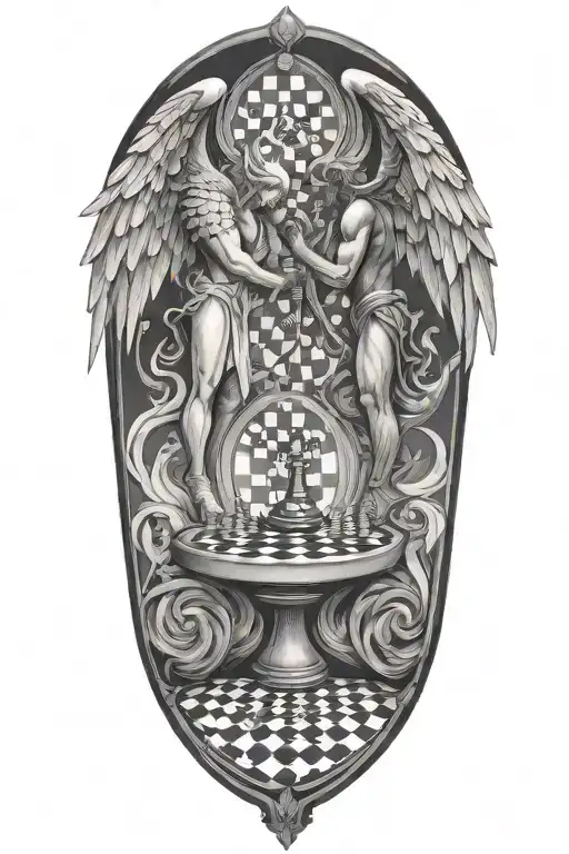 Angel And Demon Chess Board