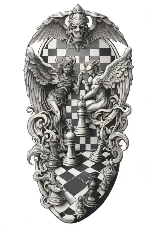 Angel And Demon Chess Board