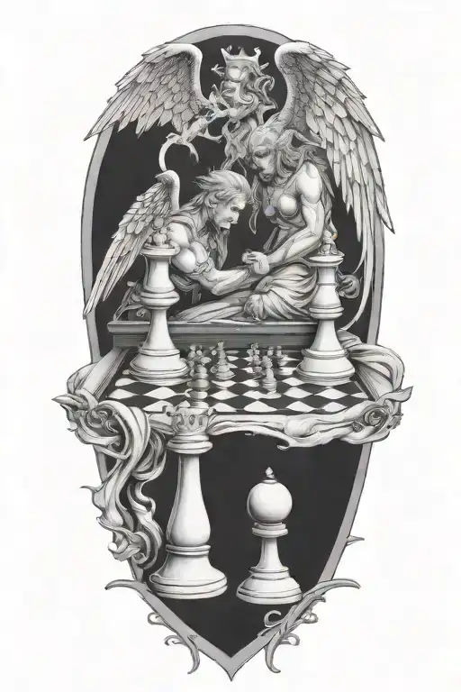 Angel And Demon Chess Board