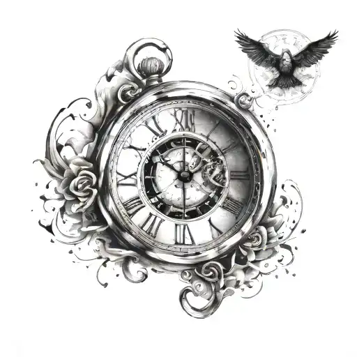 Night Sky Inside A Clock Face